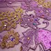Ткань Сетка с вышивкой и пайетками